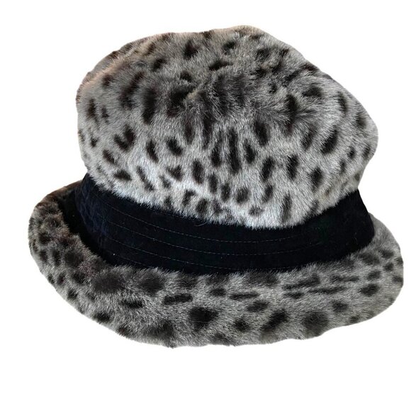 Daniel Meucci Leopard Faux Fur‎ Hat Florance Italy Designer Chic - Picture 1 of 8
